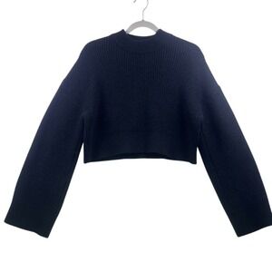 Cupshe Black Cropped Knit Sweater‎ – Size M – Excellent Condition